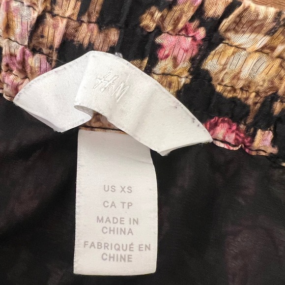 Boho Floral Maxi Skirt XS Small Coquette Ruffle H&M Cottage Fairy Whimsical - Picture 7 of 9